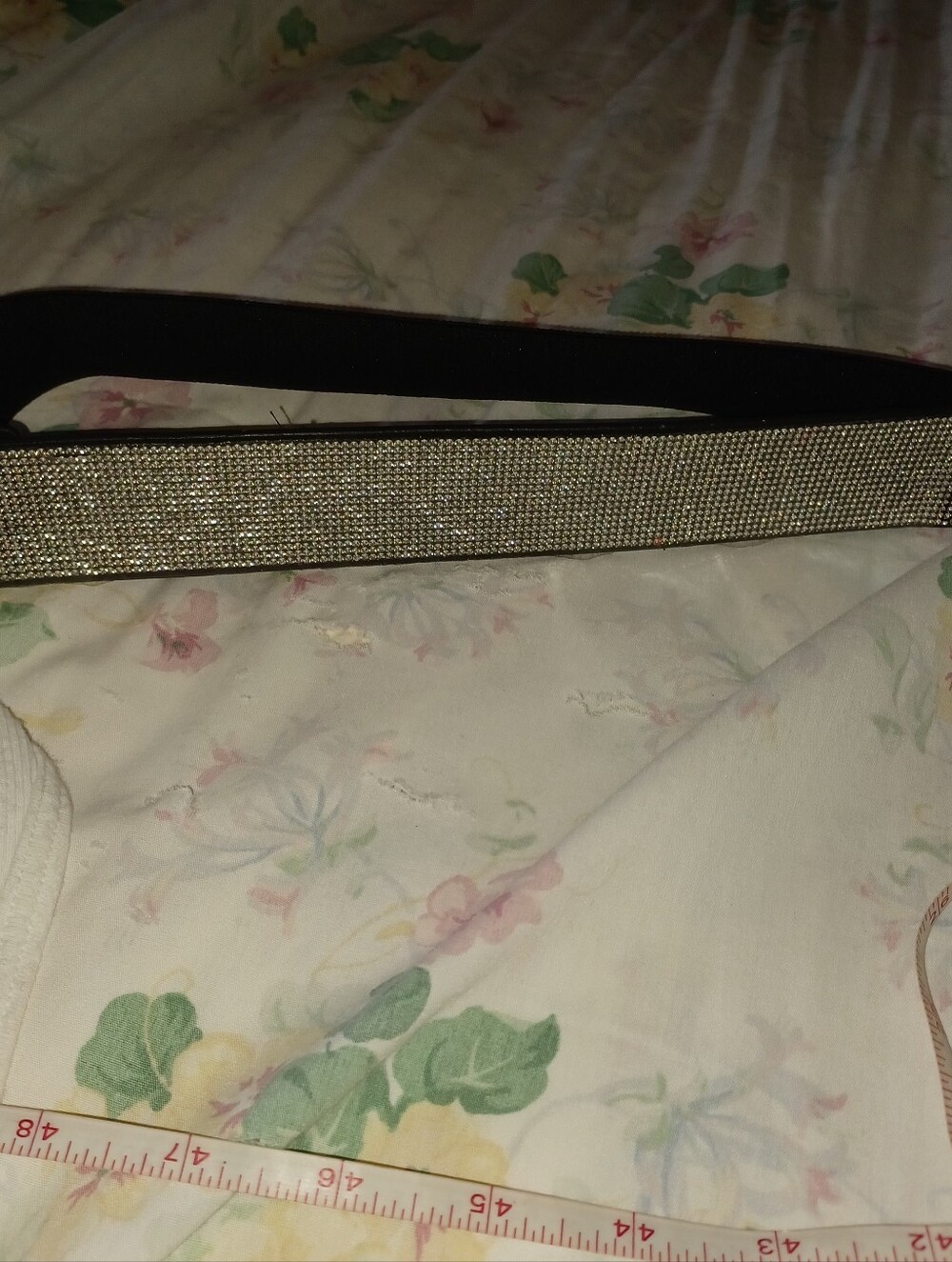 Elastic Rhinestone Belt New